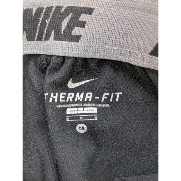 Nike Thermafit Sweatpants Athletic Pants Size M Black Swoosh Logo - Picture 11 of 12